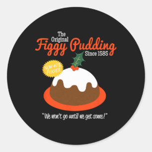 Sticker Rond Pudding Figy Rétro T Noël