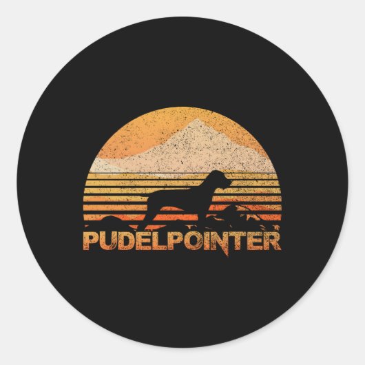 Sticker Rond Pudelpointeur (Devant)
