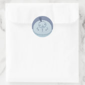 Sticker Rond Pudgy Snowman (Sac)