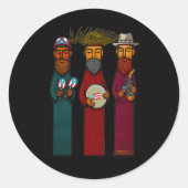 Sticker Rond Puerto Rican Three Wise Men – Parranda (Devant)