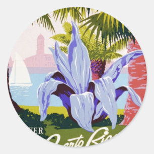 Sticker Rond Puerto Rico U.S.A., APE Tourisme and Parcs