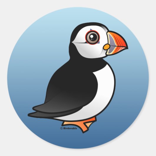 Sticker Rond Puffin de l'Atlantique (Devant)
