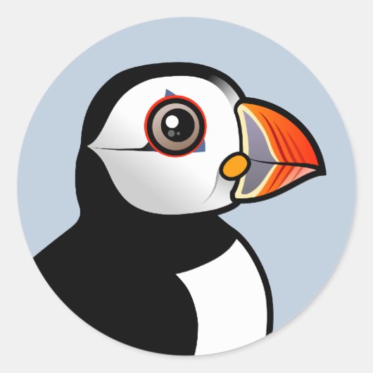 Sticker Rond Puffin de l'Atlantique (Devant)