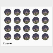 Sticker Rond Puffins de l'Atlantique (Feuille)