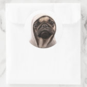 Sticker Rond Pug (Sac)
