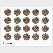 Sticker Rond Pug Chef (Feuille)