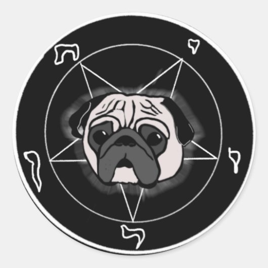 Sticker Rond Pugphomet (Devant)