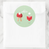 Sticker Rond Puis Et Maintenant : Ping Pong (Sac)