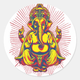 Sticker Rond Puissance de Ganesh