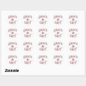 Sticker Rond Puissance des filles Grace & Grit (Feuille)