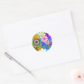 Sticker Rond Puissance des fleurs ! (Enveloppe)