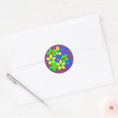 Sticker Rond Puissance des fleurs 60s-les années 70 2 (Enveloppe)