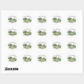 Sticker Rond Puissance des légumes verts (Feuille)