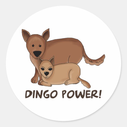 Sticker Rond Puissance Dingo (Devant)