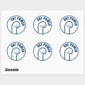 Sticker Rond Puissance du chat (Feuille)