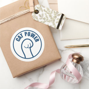 Sticker Rond Puissance du chat