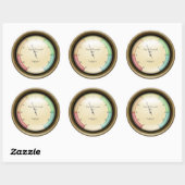 Sticker Rond Puissance du signal Meter Steampunk Machine Age (Feuille)