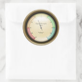 Sticker Rond Puissance du signal Meter Steampunk Machine Age (Sac)