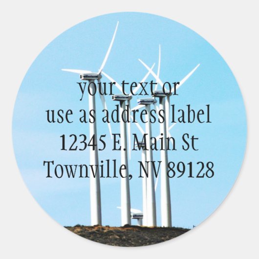Sticker Rond Puissance éolienne (Devant)