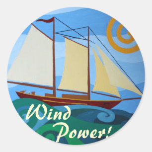 Sticker Rond Puissance éolienne
