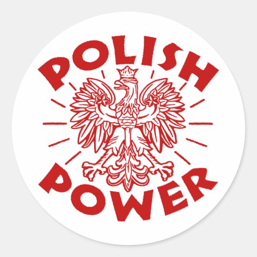 Sticker Rond Puissance polonaise (Devant)