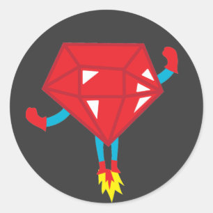 Sticker Rond Puissance rubis