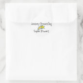 Sticker Rond Puissance sensorielle ! Étoile jaune (Sac)