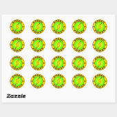 Sticker Rond Puissance verte III (Feuille)