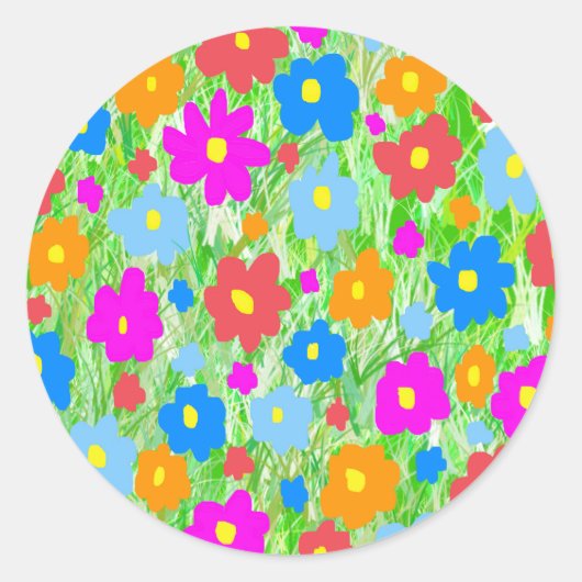 Sticker Rond PuissanceFleurGrass (Devant)