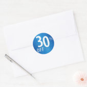 Sticker Rond Puissant SIGNE DE VENTE 30 % DE RÉDUCTION | Partie (Enveloppe)