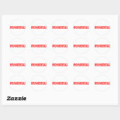 Sticker Rond Puissant Timbre (Feuille)