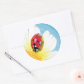 Sticker Rond Puissante coccinelle (Enveloppe)