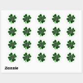 Sticker Rond Puisse la chance de la Saint Patrick irlandaise (Feuille)