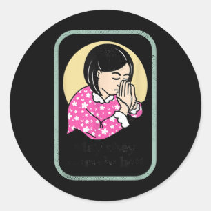 Sticker Rond Puissent-Ils Brûler En Enfer Drôle Sarcastique Iro