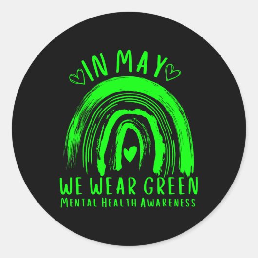 Sticker Rond Puissions-nous porter une sensibilisation verte à  (Devant)