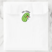 Sticker Rond Puke-cumber Funny Concomber Pun (Sac)
