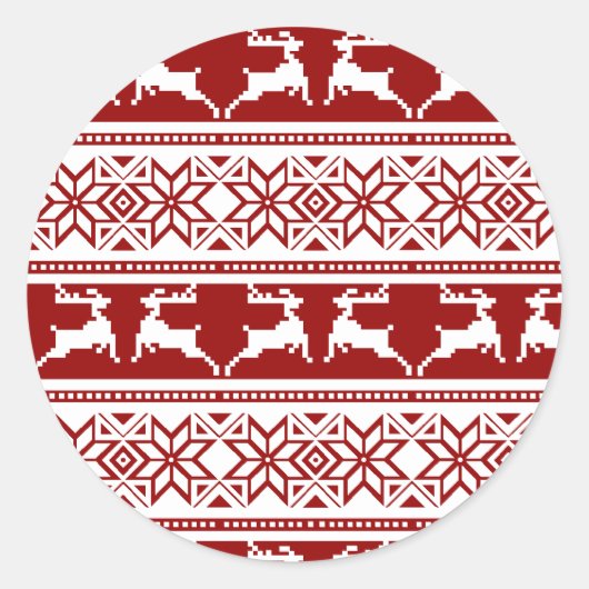 Sticker Rond Pull de Noël laid Renne (Devant)