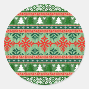 Sticker Rond pull de Noël tricoté