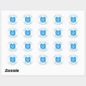 Sticker Rond PULL Ugly personnalisé vacances Hanukkah (Feuille)