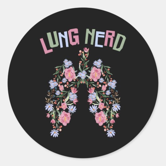 Sticker Rond Pulmonologue Nerd pulmonaire Rt Respiratoire Thera (Devant)
