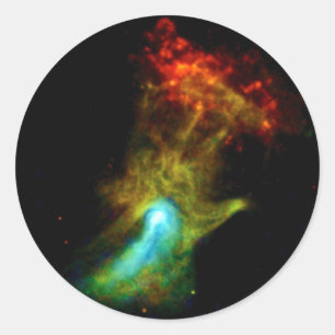 Sticker Rond Pulsar B1509 - Main de Dieu X-Ray Nebula NASA Phot