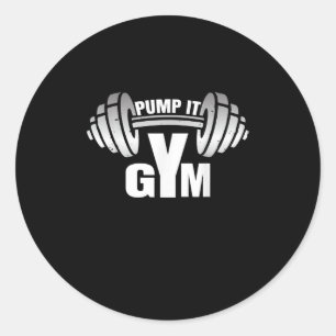 Sticker Rond Pump It Ness Gym Motivation sportive Hommes Femmes