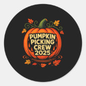 Sticker Rond Pumpkin Cking Crew 2025 Halloween Pumpkin Crew (Devant)