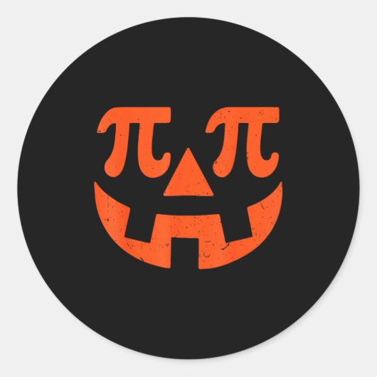 Sticker Rond Pumpkin E Funny Math Thanksgiving Science Teacher (Devant)