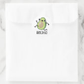 Sticker Rond Pun Avoca-go amusant Avocado (Sac)