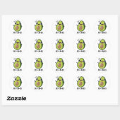 Sticker Rond Pun Avocado amusant Avo-can-do (Feuille)