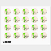 Sticker Rond Pun Celery Positif - Celerybrate Bonne vie (Feuille)