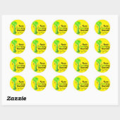 Sticker Rond Pun Celery Positif - Toujours Celerybrate Bonne vi (Feuille)