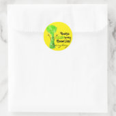 Sticker Rond Pun Celery Positif - Toujours Celerybrate Bonne vi (Sac)