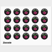 Sticker Rond Pun de betterave végétale mignonne non-perruquable (Feuille)